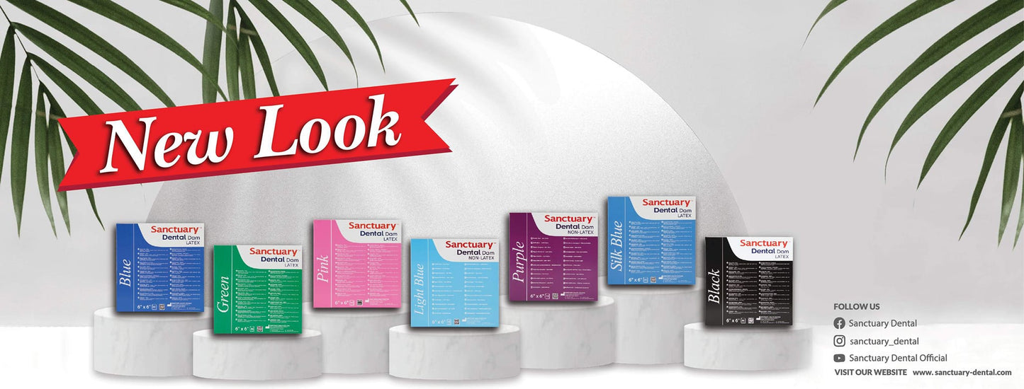 (Product Of Malaysia) Sanctuary Rubber Dental Dam Latex 6"X6" Heavy Gauge, Mint Scented (Green Pack of 36)