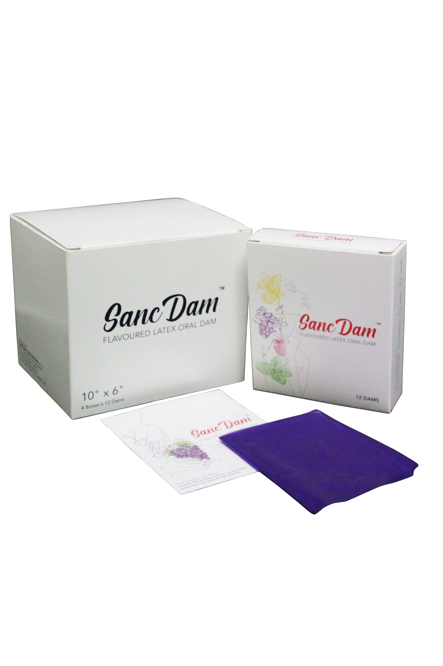 (FDA APPROVED) 48 Grape SancDam Ultra-Thin 0.07mm Oral Sex Dam Membrane Cunnilingus Prop Fellatio