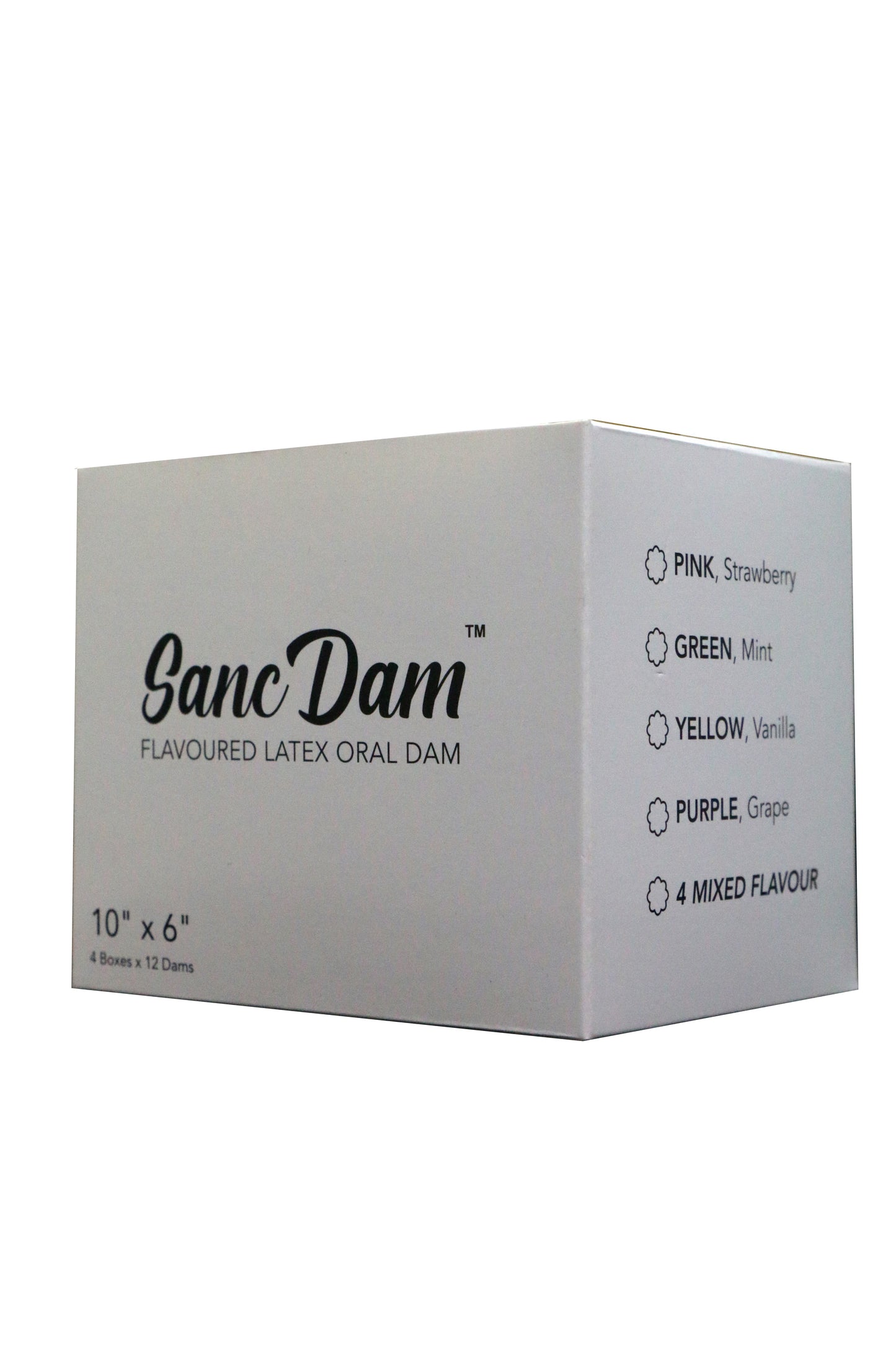 (FDA APPROVED) 12 Vanilla SancDam Oral Sex Dam Membrane Cunnilingus Prop Fellatio