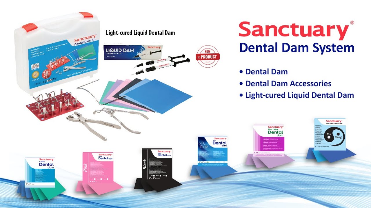 (Product Of Malaysia) 5"X5" Sanctuary Rubber Dental Dam, Latex Free, Non-Latex, Medium Gauge, Mint Scented (Purple Pack of 15)